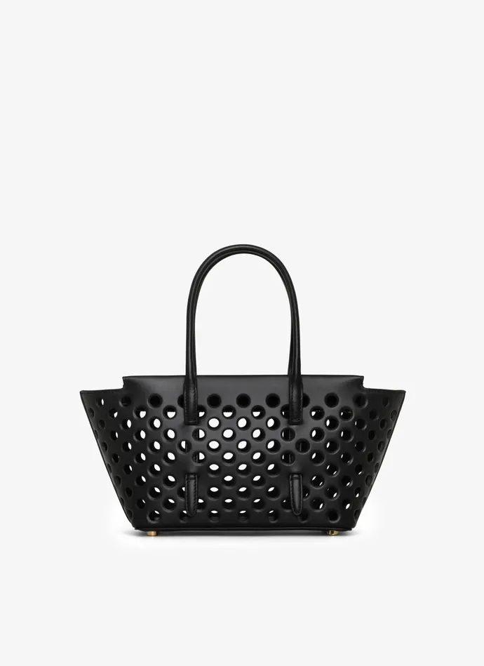 Black NEO MINA 20 BAG IN PERFORATED CALFSKIN Women Alaa Le Mina