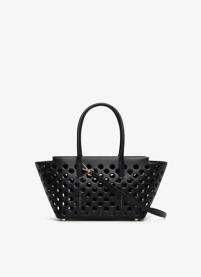 Black NEO MINA 20 BAG IN PERFORATED CALFSKIN Women Alaa Le Mina