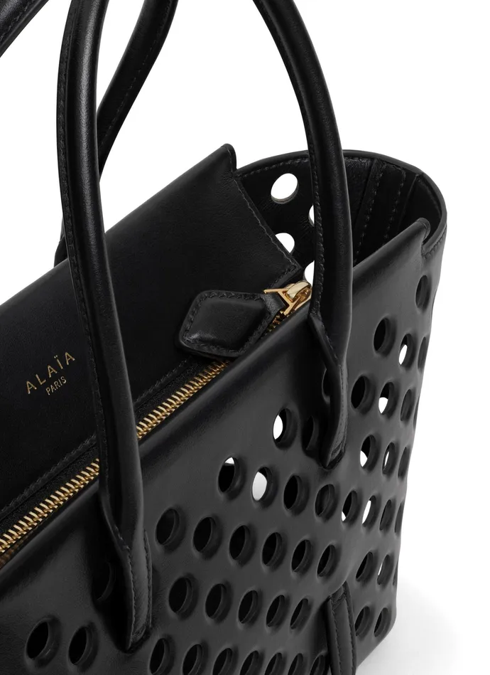 Black NEO MINA 20 BAG IN PERFORATED CALFSKIN Women Alaa Le Mina