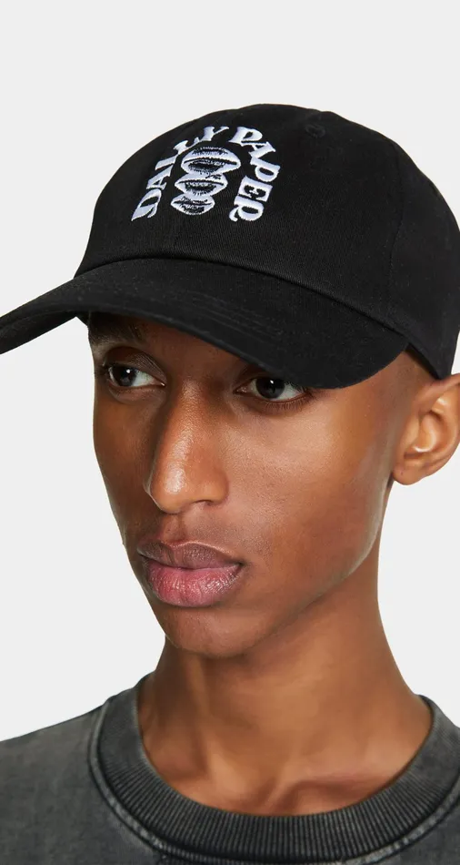 Black Ron Cap Black MenWomen Daily Paper Headwear