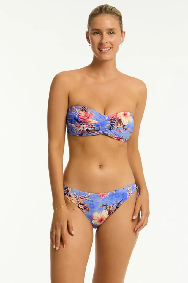 Blue Hawaii Tie Side Cheeky Pant Blue Hawaii Women Sea Level Bottoms