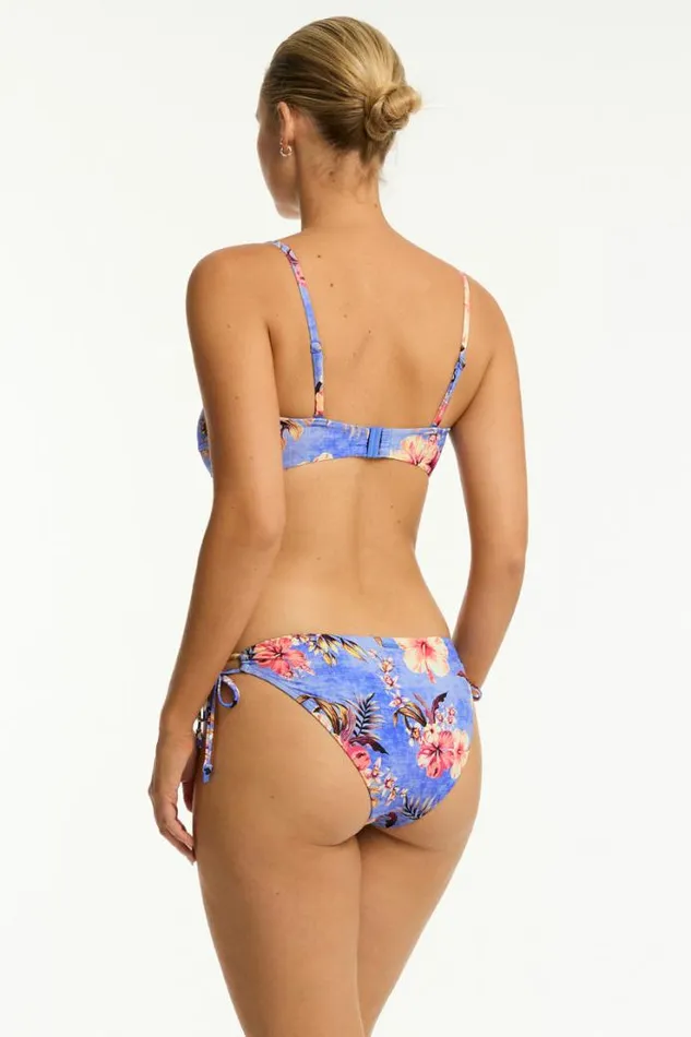Blue Hawaii Tie Side Cheeky Pant Blue Hawaii Women Sea Level Bottoms