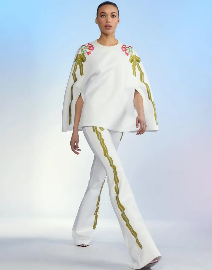 Bonded Fit And Flare Pants 8211 White Women Cynthia Rowley Bottoms