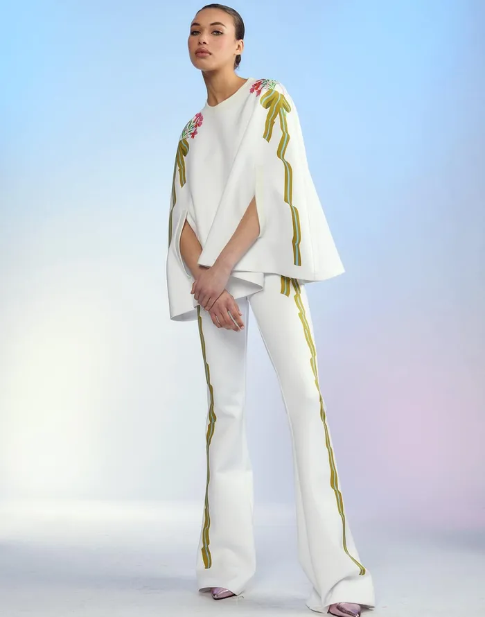 Bonded Fit And Flare Pants 8211 White Women Cynthia Rowley Bottoms