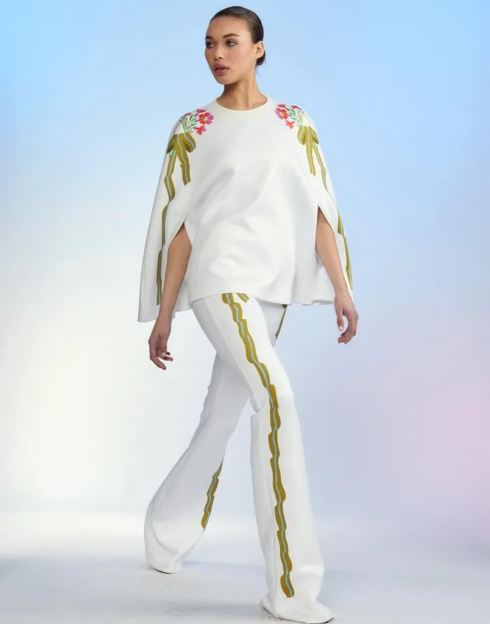 Bonded Fit And Flare Pants 8211 White Women Cynthia Rowley Bottoms