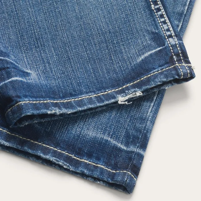 Boot Cut Men Stetson 1312 Fit Light Wash Jeans Blue