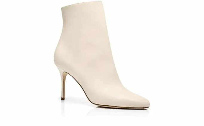 Boots Women Manolo Blahnik INSOPOCream Calf Leather Ankle Boot Boots Women Manolo Blahnik INSOPOCream Calf Leather Ankle Boot