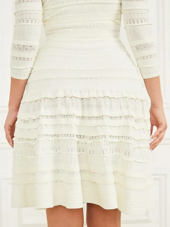 Bottoms Women Marciano Bethany Sweater Skirt Pale Pearl Bottoms Women Marciano Bethany Sweater Skirt Pale Pearl