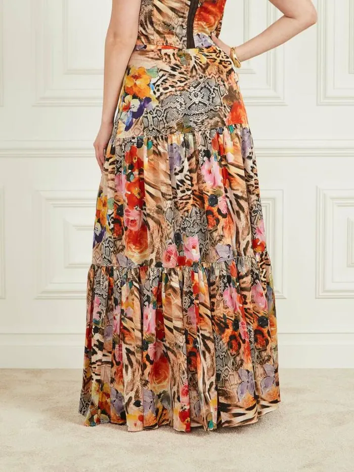 Bottoms Women Marciano Blossom Printed Maxi Skirt Wild Flower Fall Print Bottoms Women Marciano Blossom Printed Maxi Skirt Wild Flower Fall Print