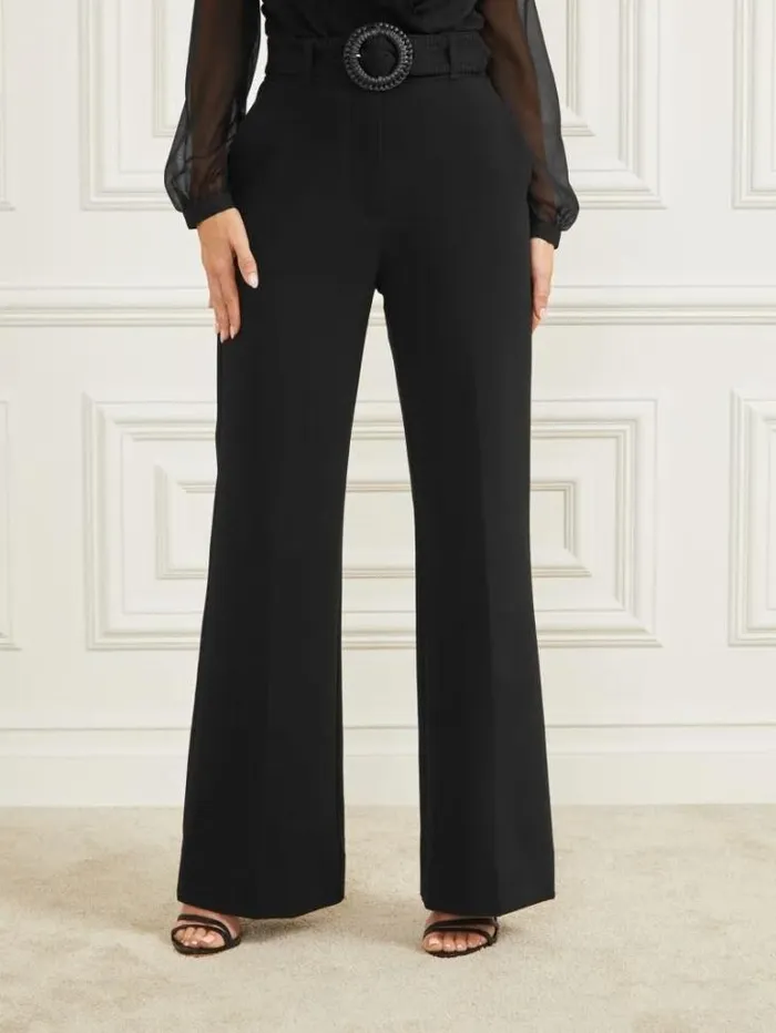 Bottoms Women Marciano Lilabeth Flared Pant Black Bottoms Women Marciano Lilabeth Flared Pant Black