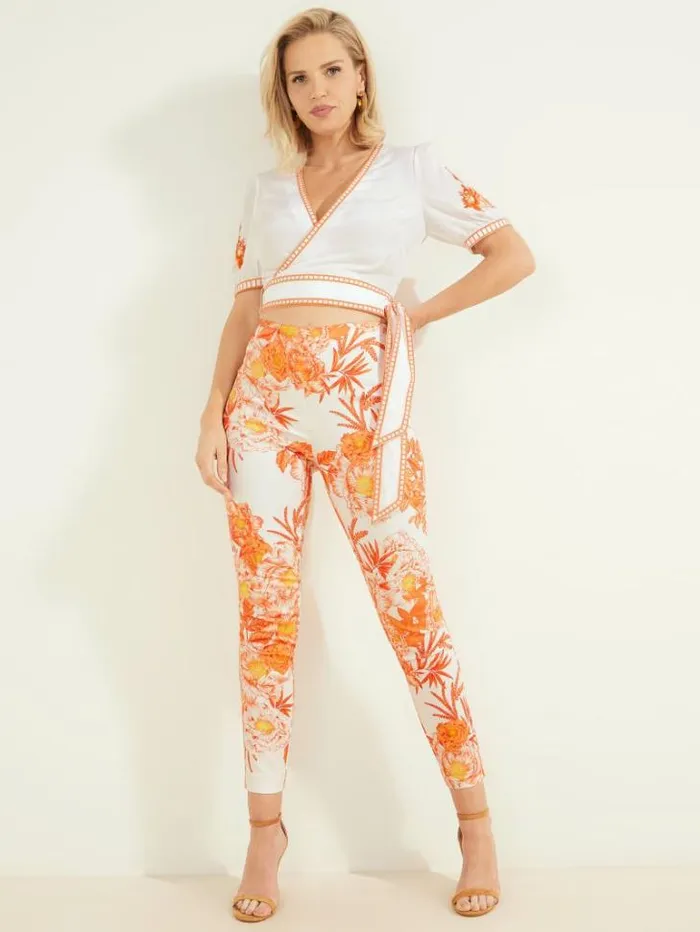 Bottoms Women Marciano San Lucas Elle Capri Pant San Lucas Floral Bottoms Women Marciano San Lucas Elle Capri Pant San Lucas Floral
