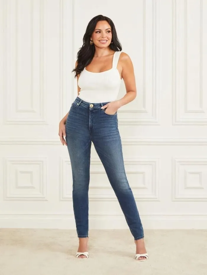 Bottoms Women Marciano Stiletto No97 Jean Night Blue Wash Bottoms Women Marciano Stiletto No97 Jean Night Blue Wash