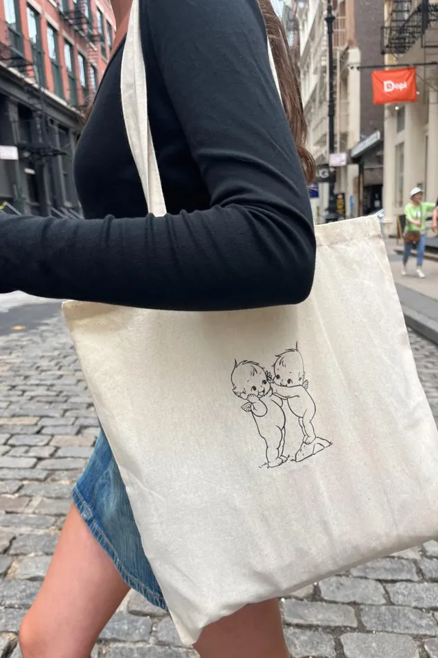 Brandy Melville Bags and Backpacks Cherub Tote Bag Ivory 8211 Women