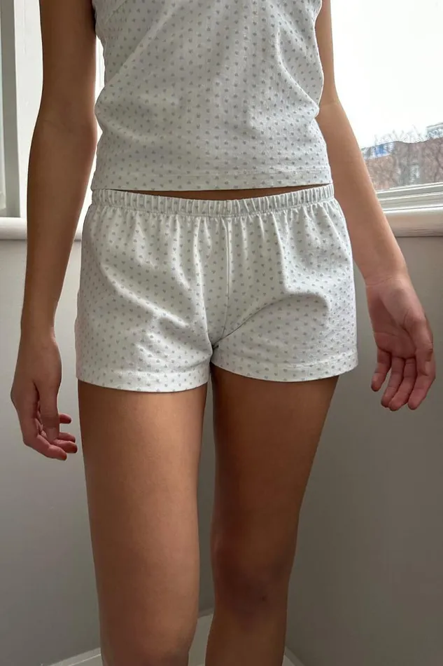 Brandy Melville Bottoms Emery Heart Sweatshorts Natural White 8211 Women