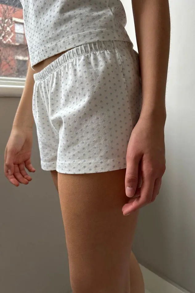 Brandy Melville Bottoms Emery Heart Sweatshorts Natural White 8211 Women