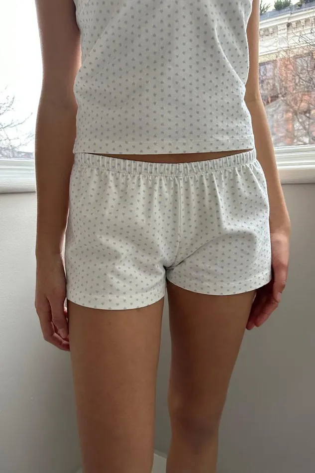 Brandy Melville Bottoms Emery Heart Sweatshorts Natural White 8211 Women