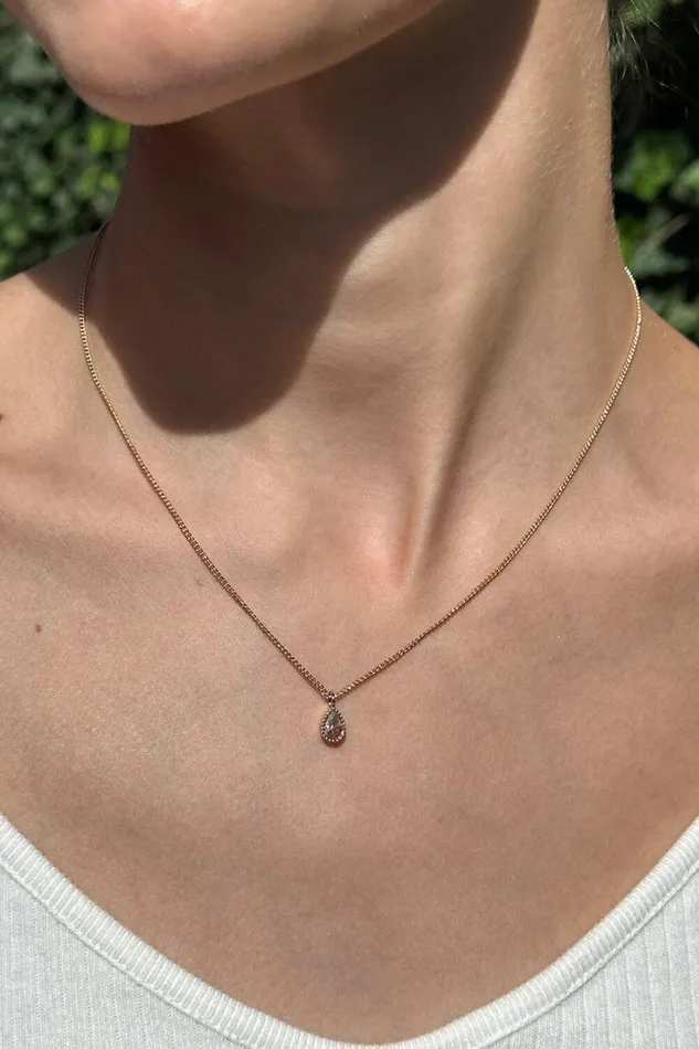 Brandy Melville Jewelry Diamond Charm Necklace Gold 8211 Women