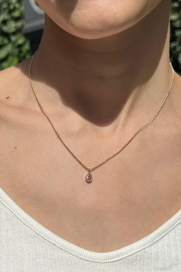 Brandy Melville Jewelry Diamond Charm Necklace Gold 8211 Women