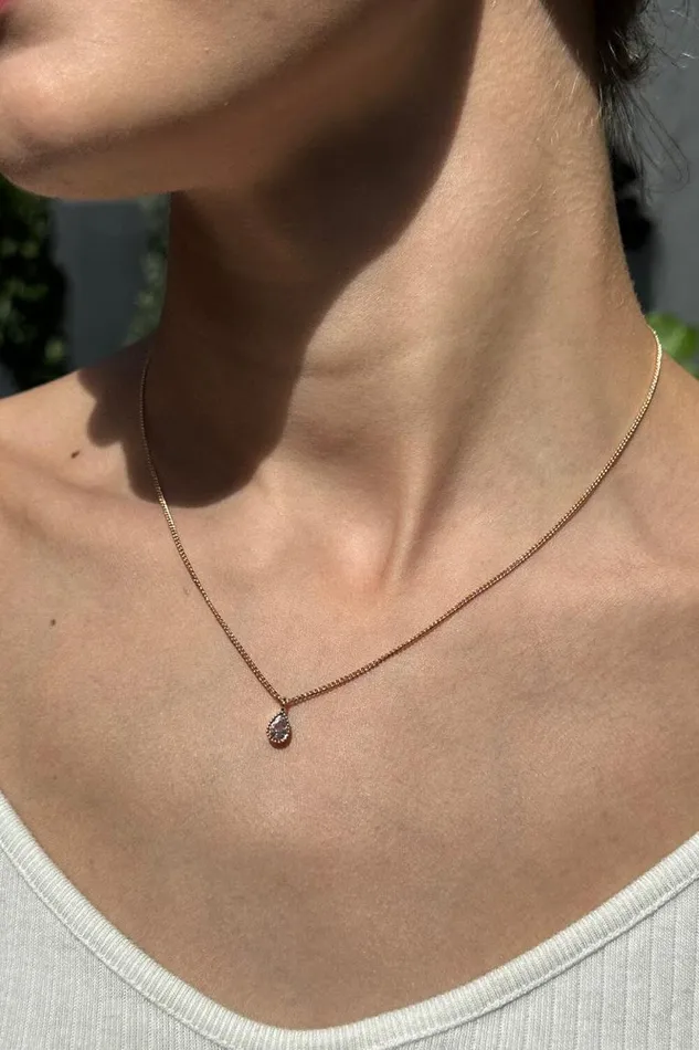 Brandy Melville Jewelry Diamond Charm Necklace Gold 8211 Women