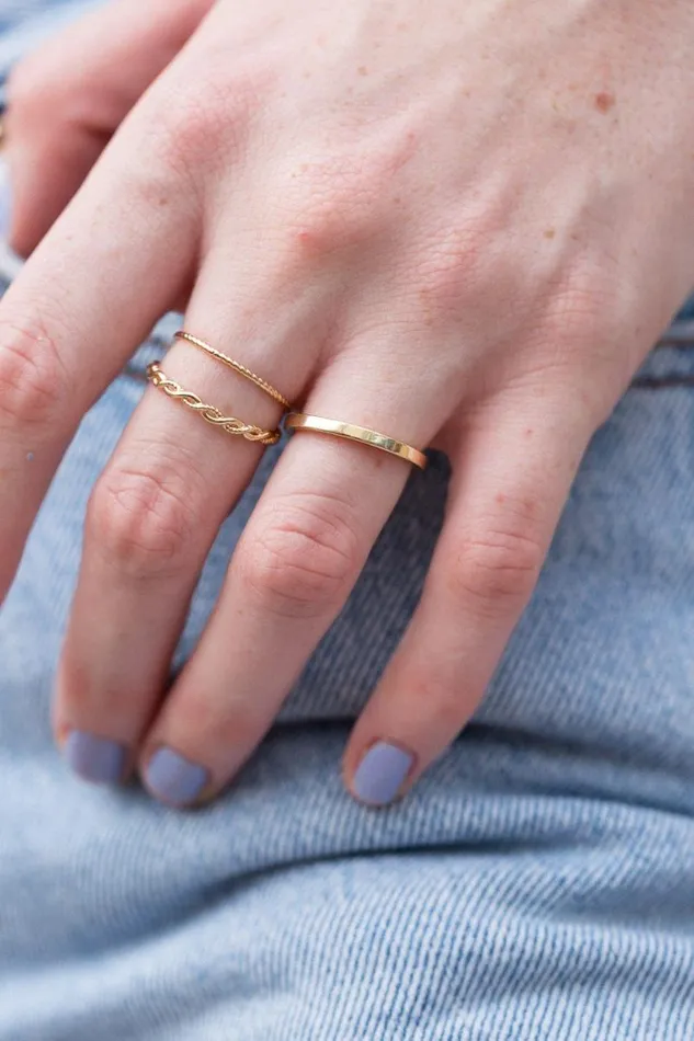 Brandy Melville Jewelry Stacker Rings Gold 8211 Women