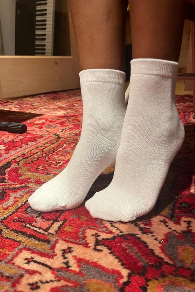 Brandy Melville Socks Basic Socks Natural White 8211 Women