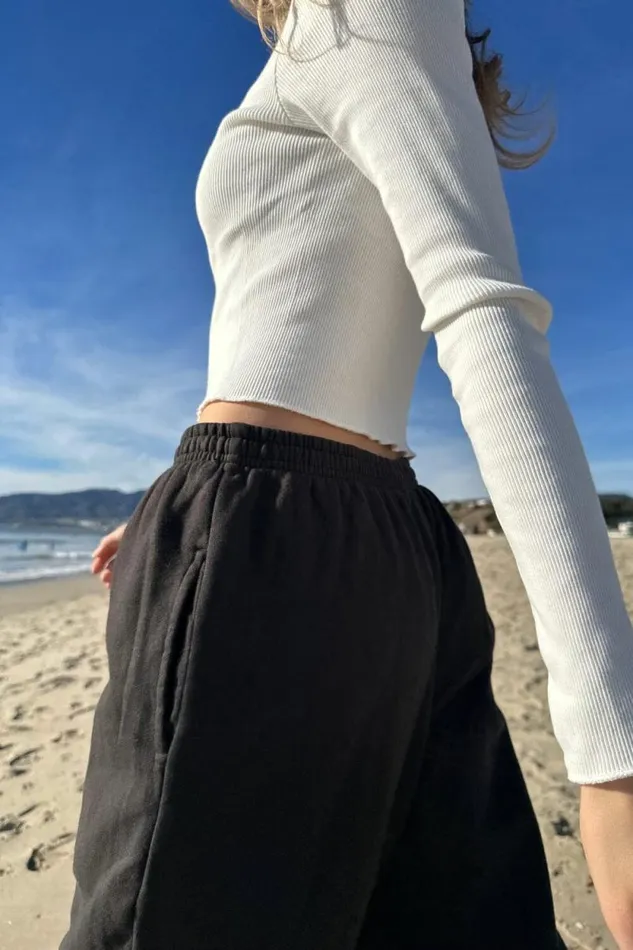 Brandy Melville Sweatpants and Sweatshirts Anastasia Tie Sweatpants Black 8211 Women