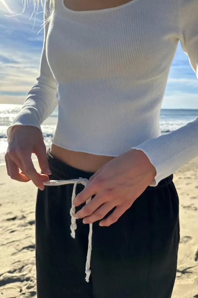 Brandy Melville Sweatpants and Sweatshirts Anastasia Tie Sweatpants Black 8211 Women