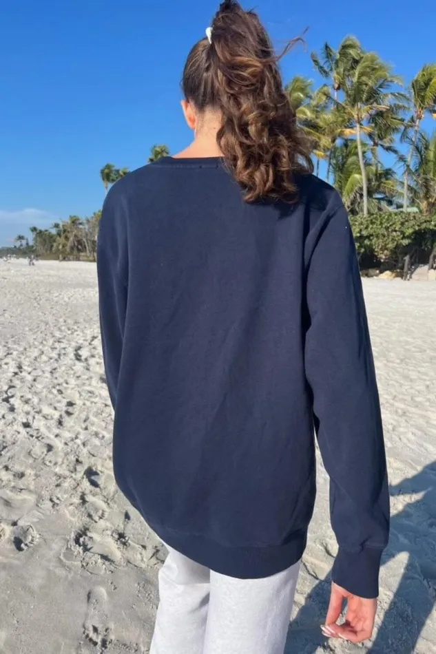 Brandy Melville Sweatpants and Sweatshirts Erica Usa Sweatshirt Navy Blue 8211 Women