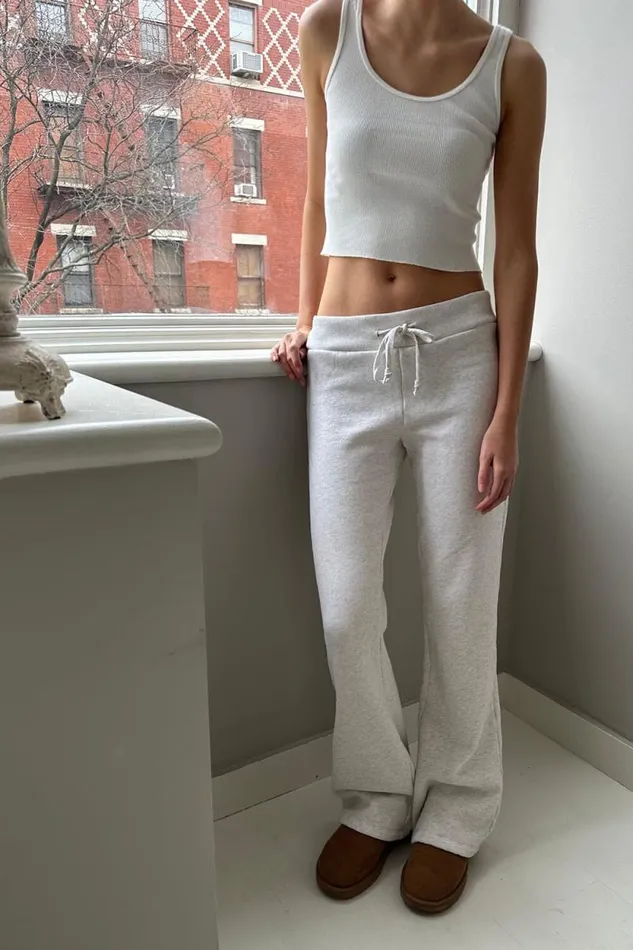 Brandy Melville Sweatpants and Sweatshirts Hillary Soft Yoga Pants Silver Grey 8211 Women