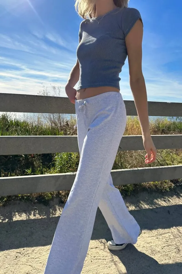 Brandy Melville Sweatpants and Sweatshirts Hillary Yoga Pants Silver Grey 8211 Women
