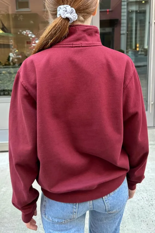 Brandy Melville Sweatpants and Sweatshirts Misty Boston Sweatshirt Burgundy 8211 Women