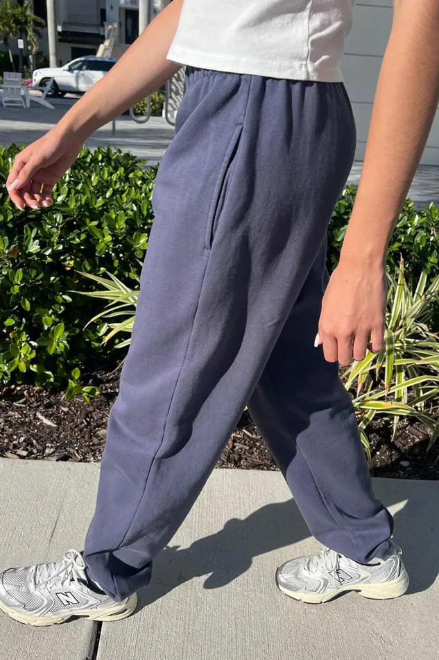Brandy Melville Sweatpants and Sweatshirts Rosa Sweatpants Faded Navy Blue 8211 Women