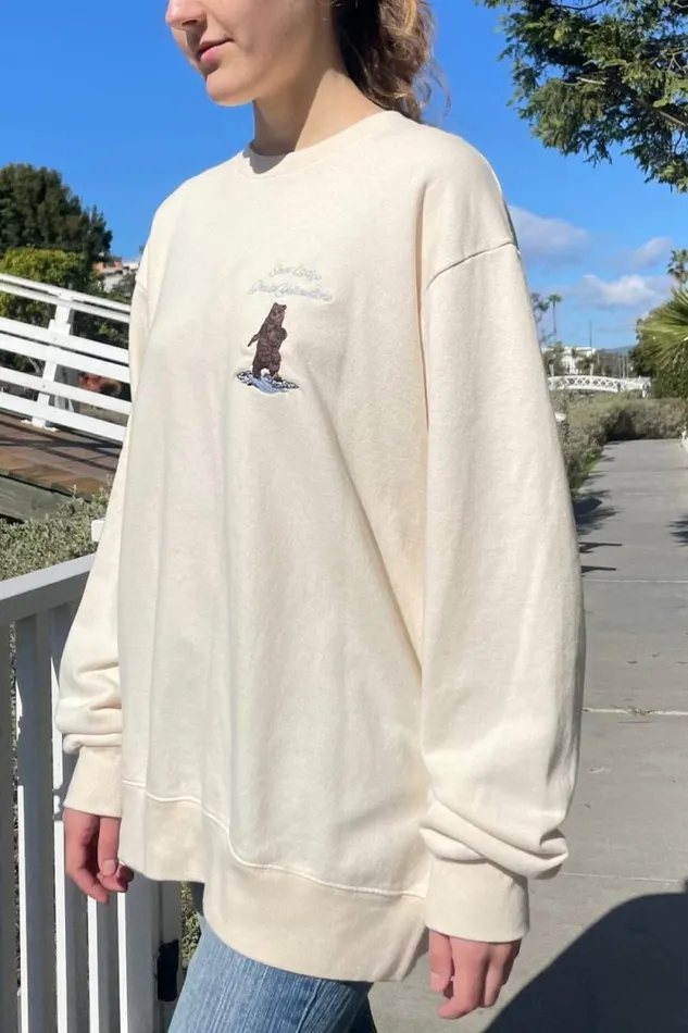 Brandy Melville Sweatpants and Sweatshirts Snow Lodge Greater Yellowstone Sweatshirt Ivory 8211 Women