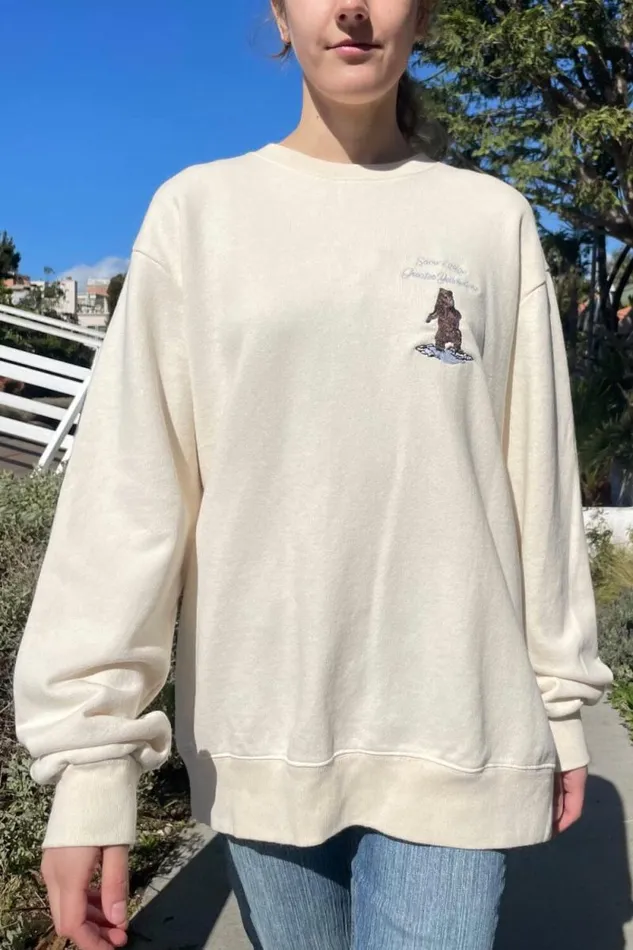 Brandy Melville Sweatpants and Sweatshirts Snow Lodge Greater Yellowstone Sweatshirt Ivory 8211 Women
