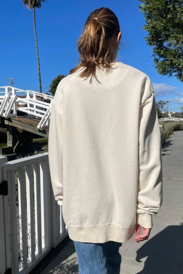 Brandy Melville Sweatpants and Sweatshirts Snow Lodge Greater Yellowstone Sweatshirt Ivory 8211 Women