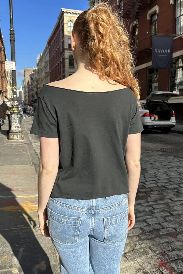 Brandy Melville Tops Robyn Brooklyn Bridge Top Faded Noir 8211 Women