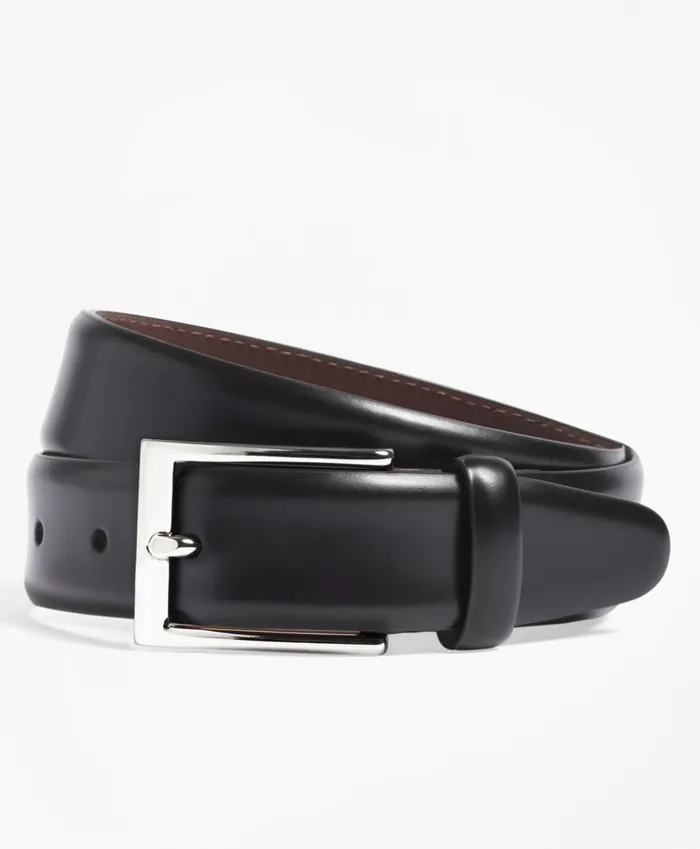 Brooks Brothers Belts Feather Edge Belt Black 8211 Men