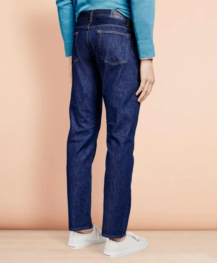 Brooks Brothers Casual Pants 901 Slim Straight Stretch Jeans In Indigo Denim Navy Wash 8211 Men Brooks Brothers Casual Pants 901 Slim Straight Stretch Jeans In Indigo Denim Navy Wash 8211 Men