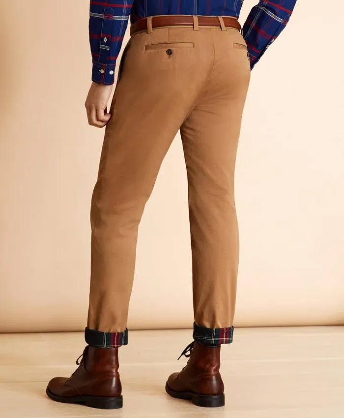 Brooks Brothers Casual Pants FlannelLined Chinos Dark Khaki 8211 Men Brooks Brothers Casual Pants FlannelLined Chinos Dark Khaki 8211 Men