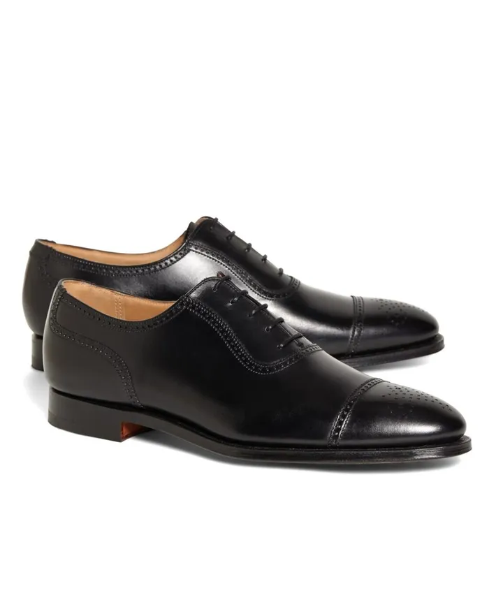 Brooks Brothers Dress and Casual Shoes Peal and Co Medallion Captoes Black 8211 Men Brooks Brothers Dress and Casual Shoes Peal and Co Medallion Captoes Black 8211 Men