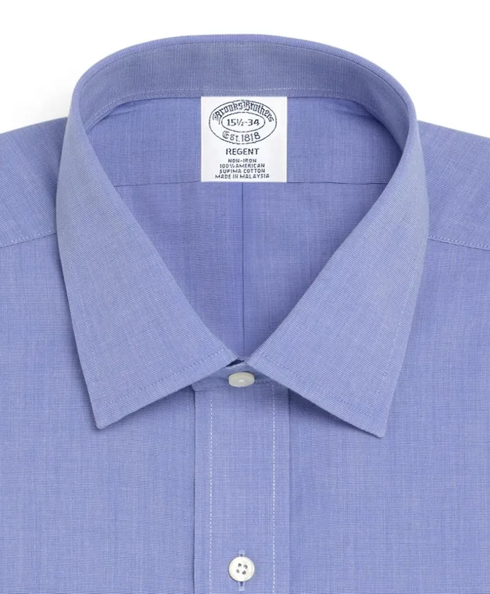 Brooks Brothers Dress Shirts Regent Fitted Dress Shirt NonIron Spread Collar French Cuff Blue 8211 Men Brooks Brothers Dress Shirts Regent Fitted Dress Shirt NonIron Spread Collar French Cuff Blue 8211 Men