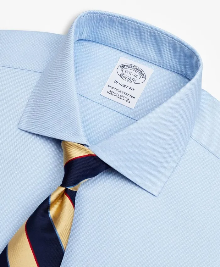 Brooks Brothers Dress Shirts Stretch Regent Fitted Dress Shirt NonIron Royal Oxford English Collar Light Blue 8211 Men Brooks Brothers Dress Shirts Stretch Regent Fitted Dress Shirt NonIron Royal Oxford English Collar Light Blue 8211 Men