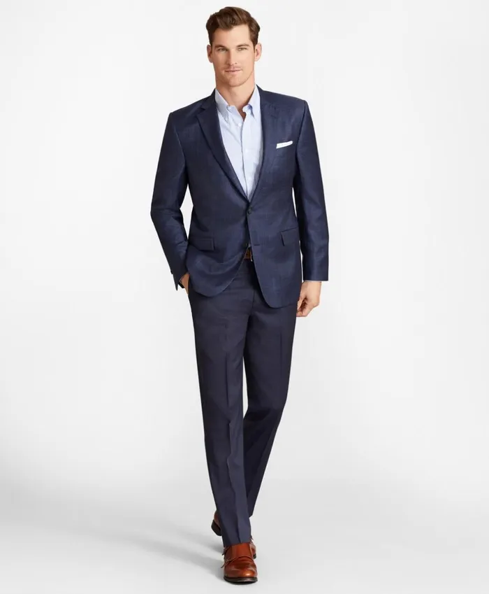 Brooks Brothers Dress Trousers BrooksFlex RegentFit Wool Trousers Unfinished Hem Blue 8211 Men Brooks Brothers Dress Trousers BrooksFlex RegentFit Wool Trousers Unfinished Hem Blue 8211 Men