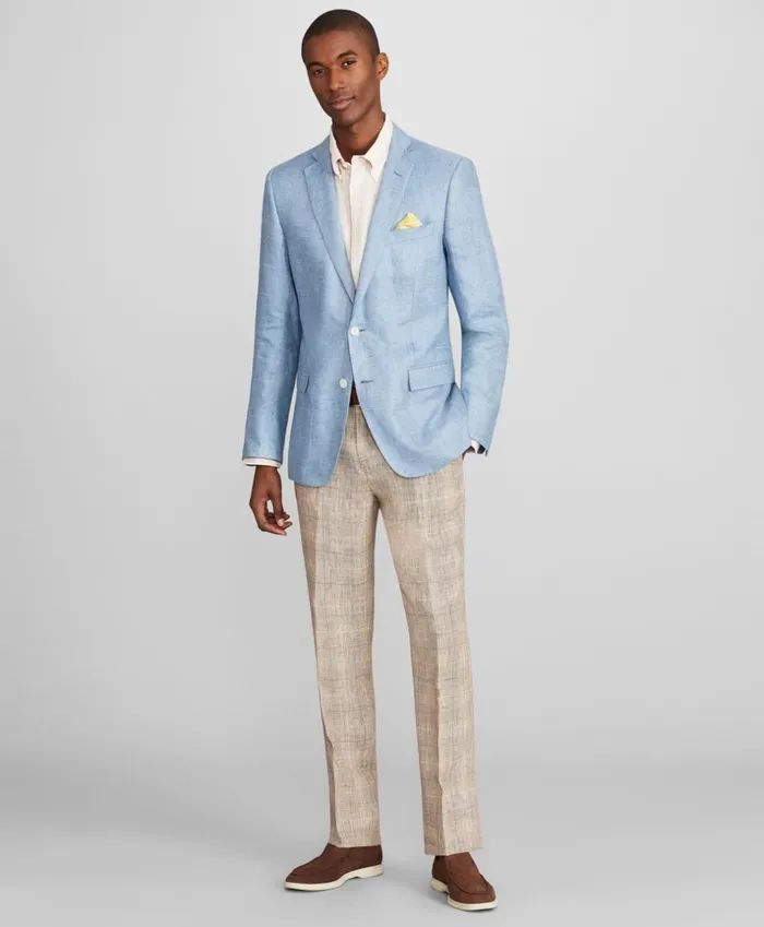 Brooks Brothers Dress Trousers Milano Fit Check Linen Trousers Beige 8211 Men Brooks Brothers Dress Trousers Milano Fit Check Linen Trousers Beige 8211 Men