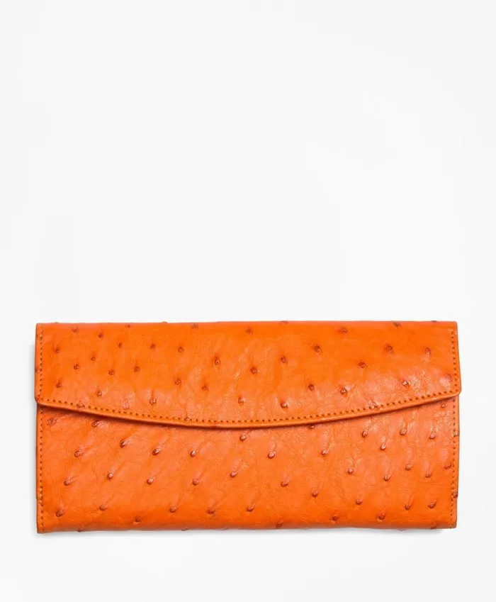 Brooks Brothers Handbags and Wallets Ostrich Wallet Orange 8211 Women