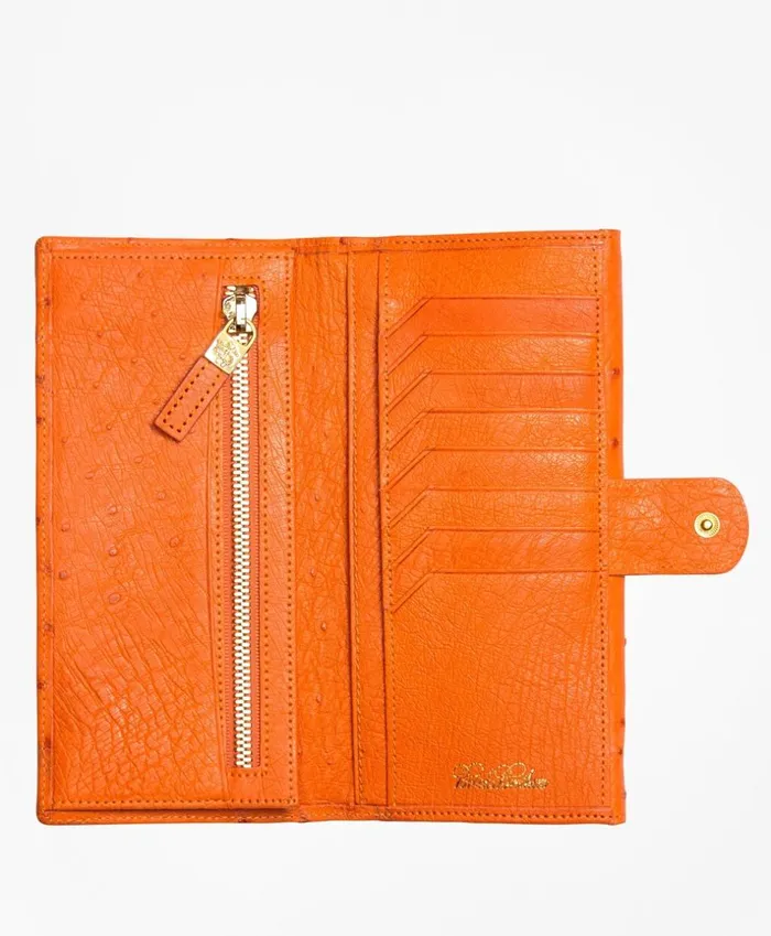 Brooks Brothers Handbags and Wallets Ostrich Wallet Orange 8211 Women Brooks Brothers Handbags and Wallets Ostrich Wallet Orange 8211 Women
