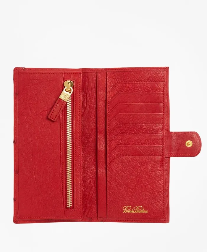 Brooks Brothers Handbags and Wallets Ostrich Wallet Red 8211 Women Brooks Brothers Handbags and Wallets Ostrich Wallet Red 8211 Women