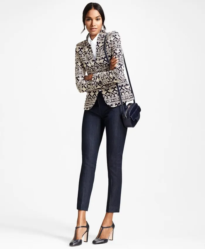 Brooks Brothers Jackets Embroidered Cotton Corduroy Jacket Navy 8211 Women Brooks Brothers Jackets Embroidered Cotton Corduroy Jacket Navy 8211 Women