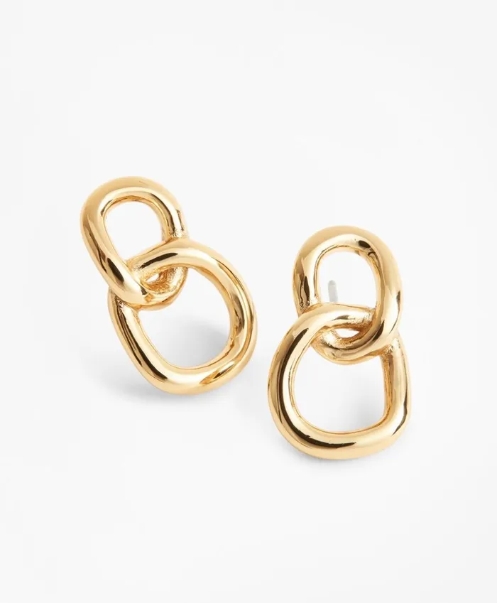 Brooks Brothers Jewelry GoldPlated Chain Earrings Gold 8211 Women
