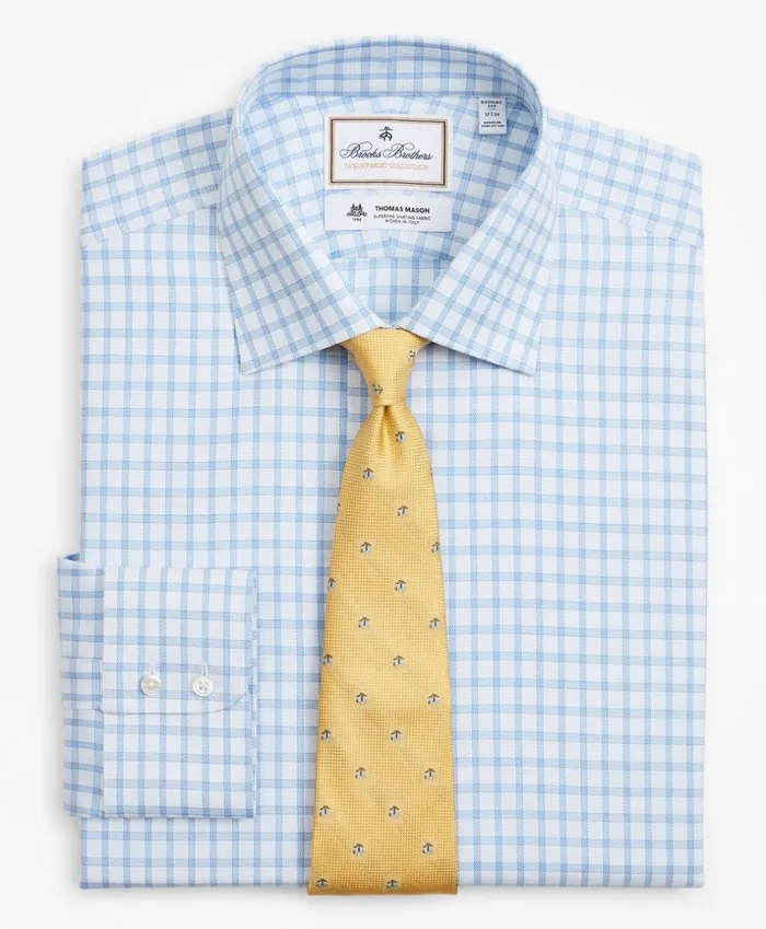 Brooks Brothers Luxury Shirts Luxury Collection Regent Fitted Dress Shirt Franklin Spread Collar Check Blue 8211 Men Brooks Brothers Luxury Shirts Luxury Collection Regent Fitted Dress Shirt Franklin Spread Collar Check Blue 8211 Men